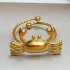Sculptural Crab Statement Ring