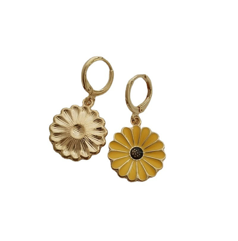 Yellow Daisy Drop Earrings