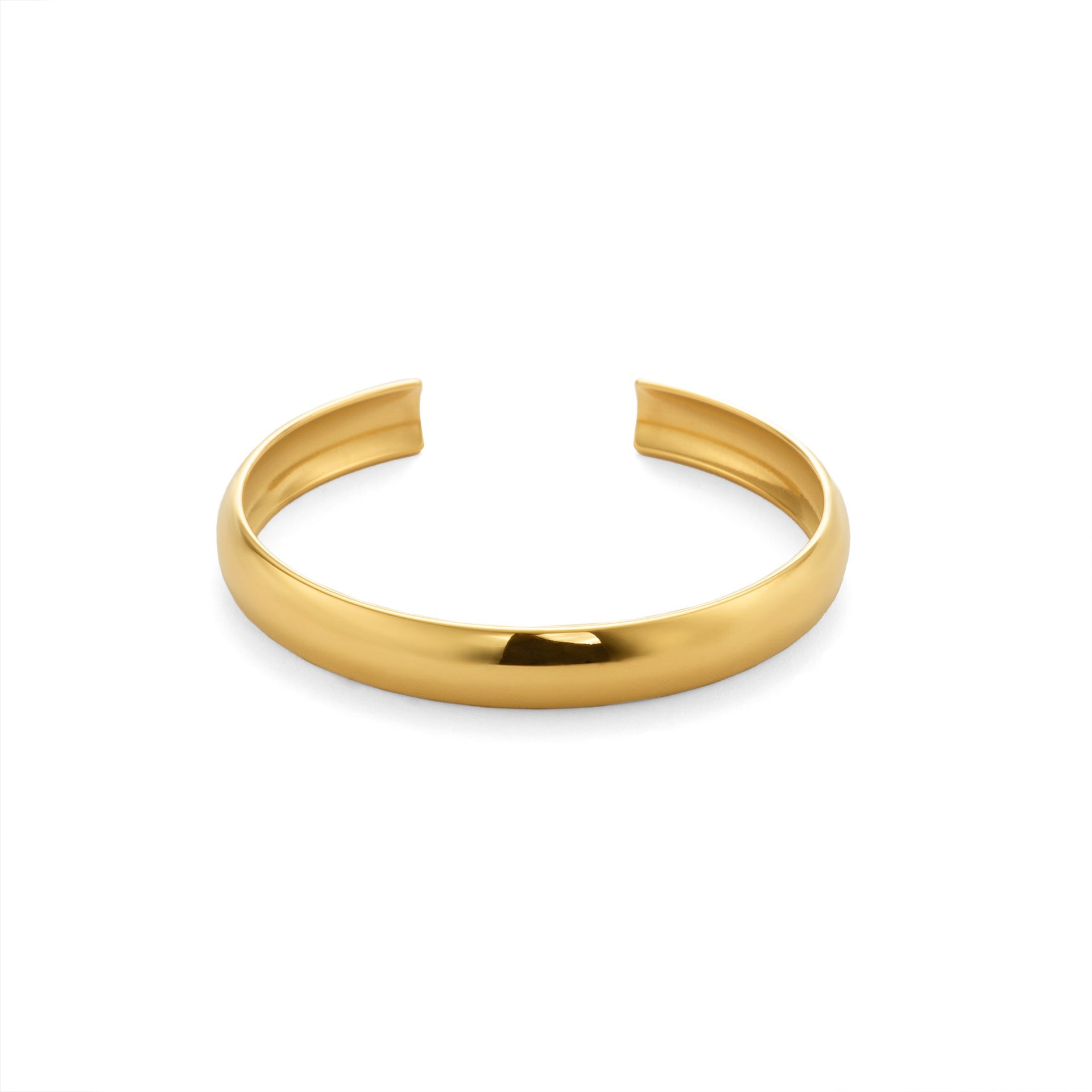 Wide Open Cuff Bracelet with Smooth Contoured Form
