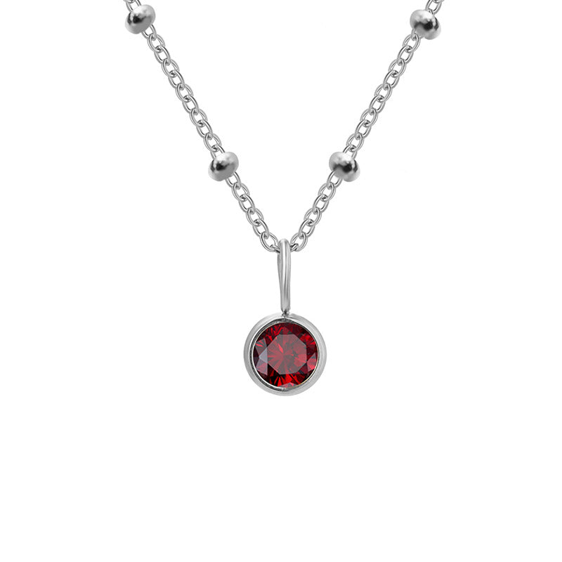 Classic Birthstone Solitaire Necklace