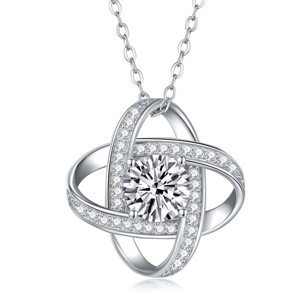 Interlocking Orbit Moissanite Pendant Necklace