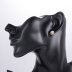 Elegant Gold Circle Stud Earrings