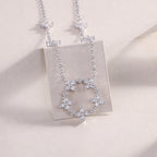 Sparkling Floral Halo Necklace