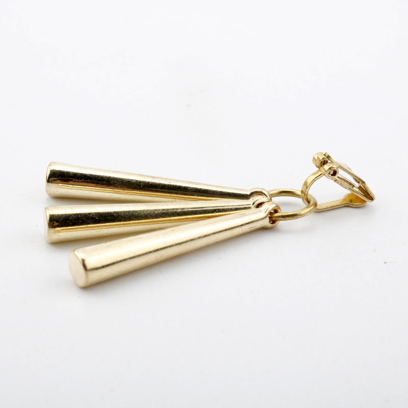 Minimalist Gold Bar Drop Earrings