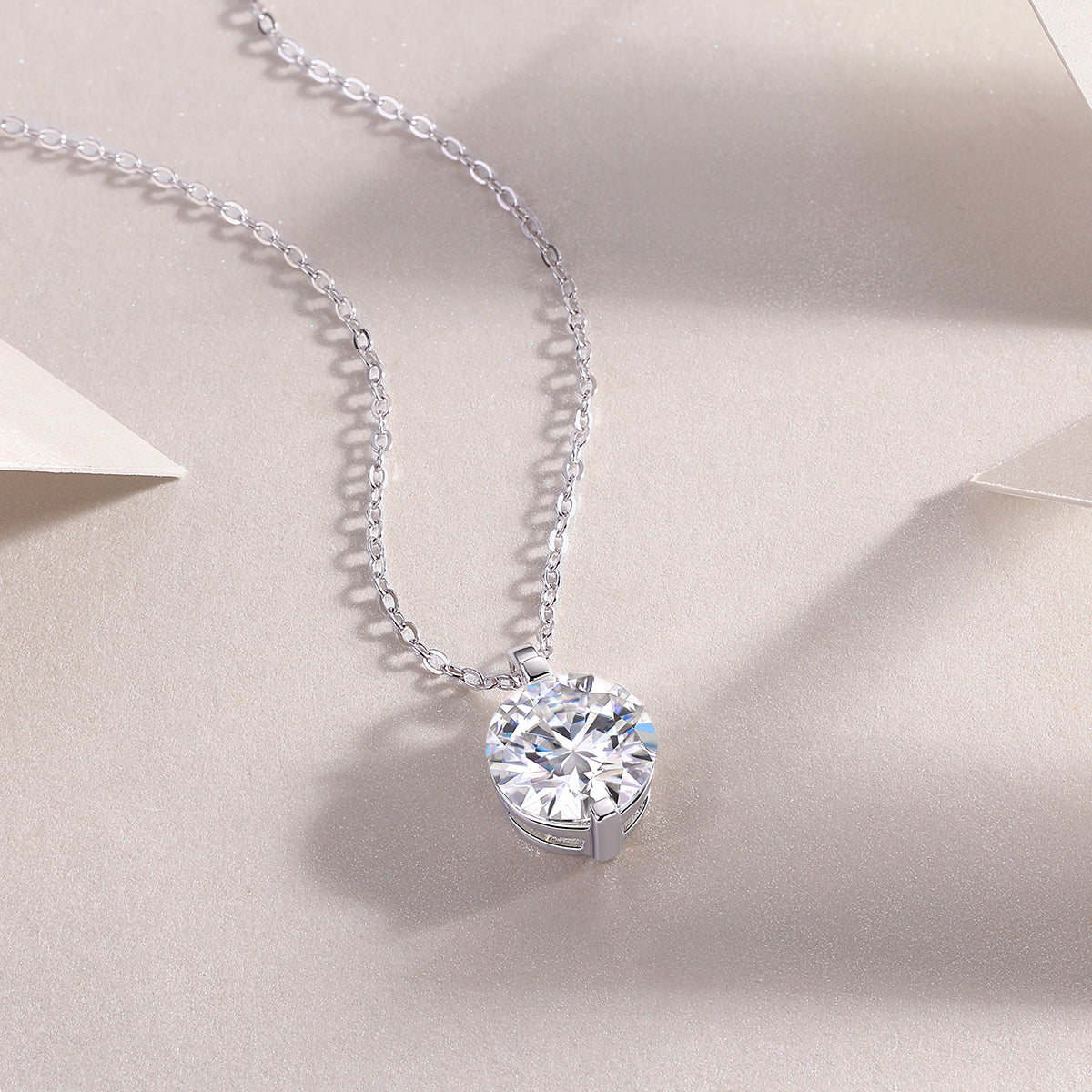Classic Solitaire Moissanite Pendant Necklace