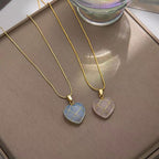 Gold Wire-Wrapped Moonstone Pendant Necklace