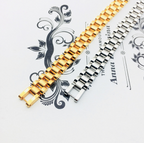 Solid Link Bracelet with Structured Contemporary Design