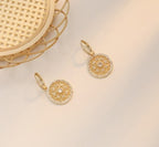 Vintage Mandala Crystal Drop Earrings