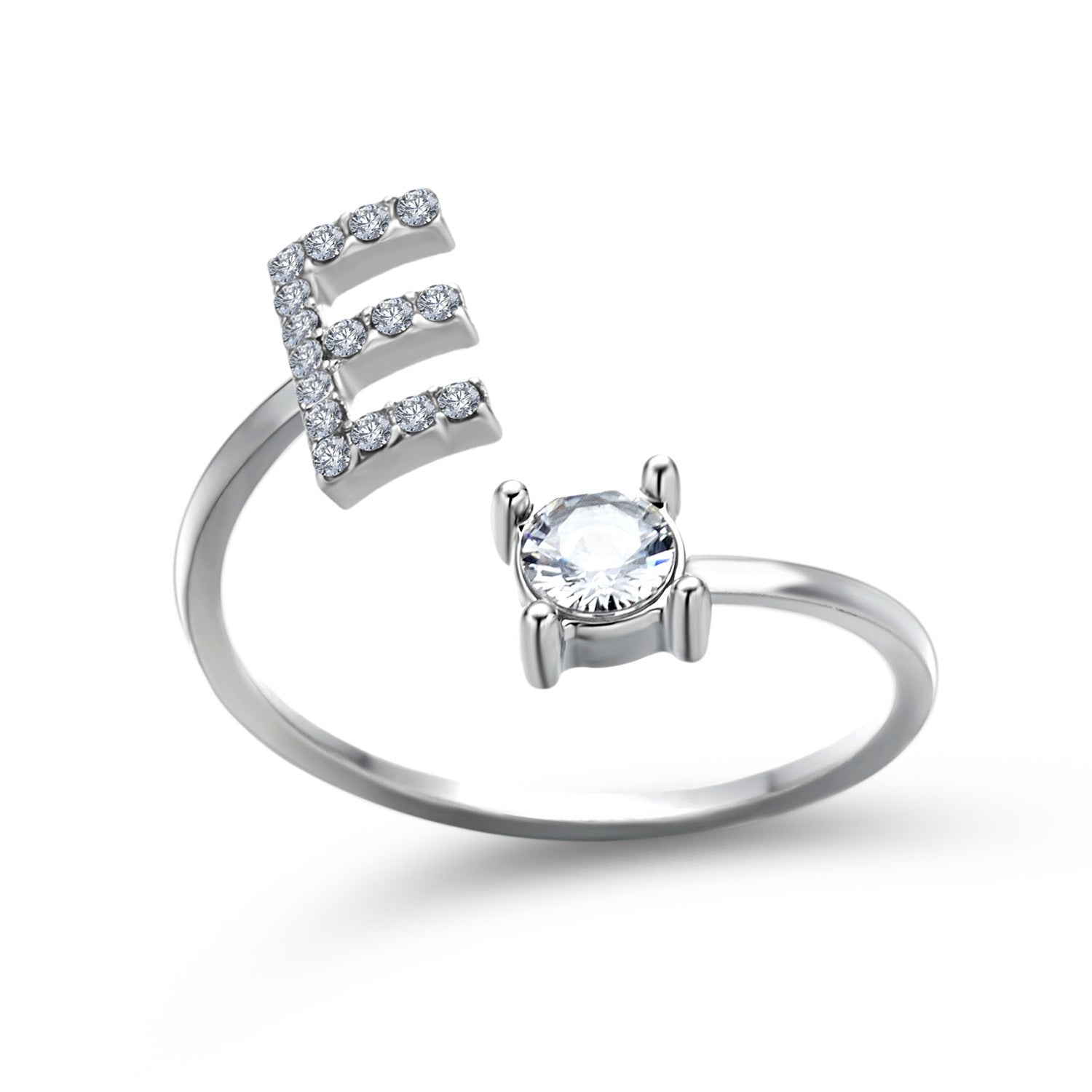 Personalized Diamond Initial Ring