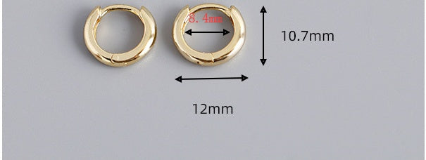 Classic Minimalist Gold Huggie Hoop Earrings