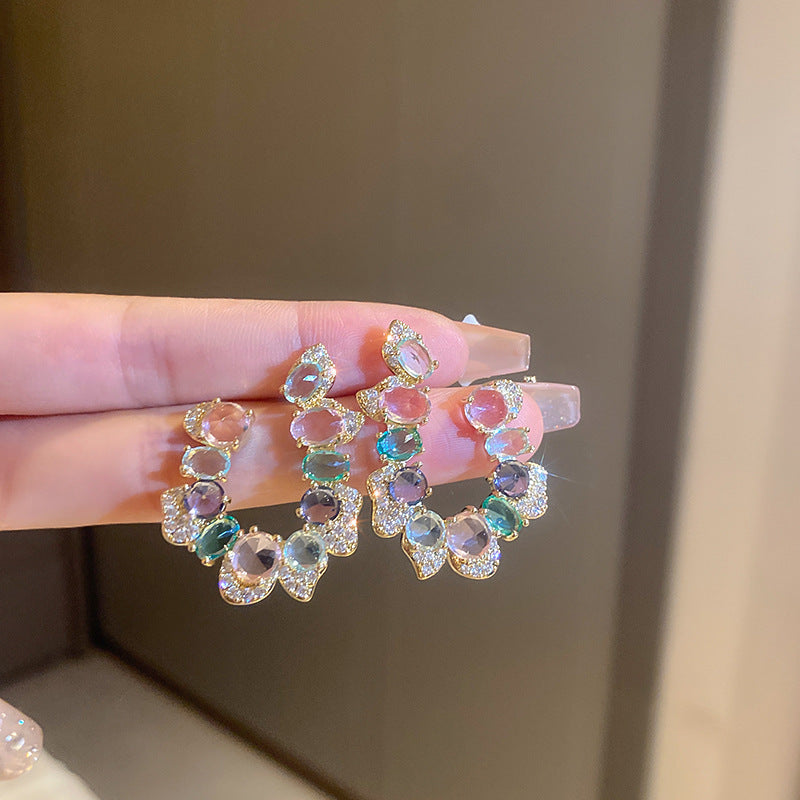 Vintage Fashion Crystal Chandelier Earrings