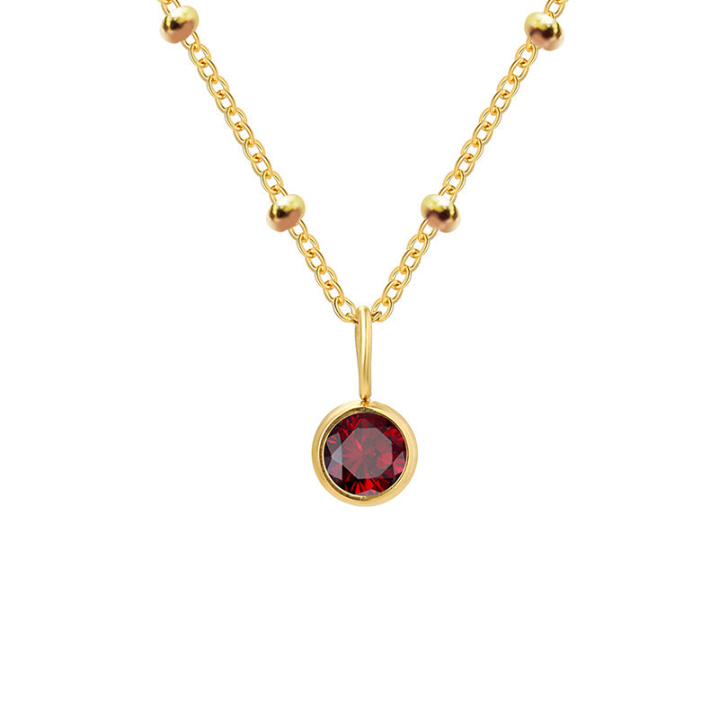 Classic Birthstone Solitaire Necklace