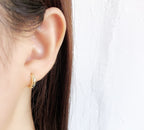 Classic Minimalist Gold Huggie Hoop Earrings