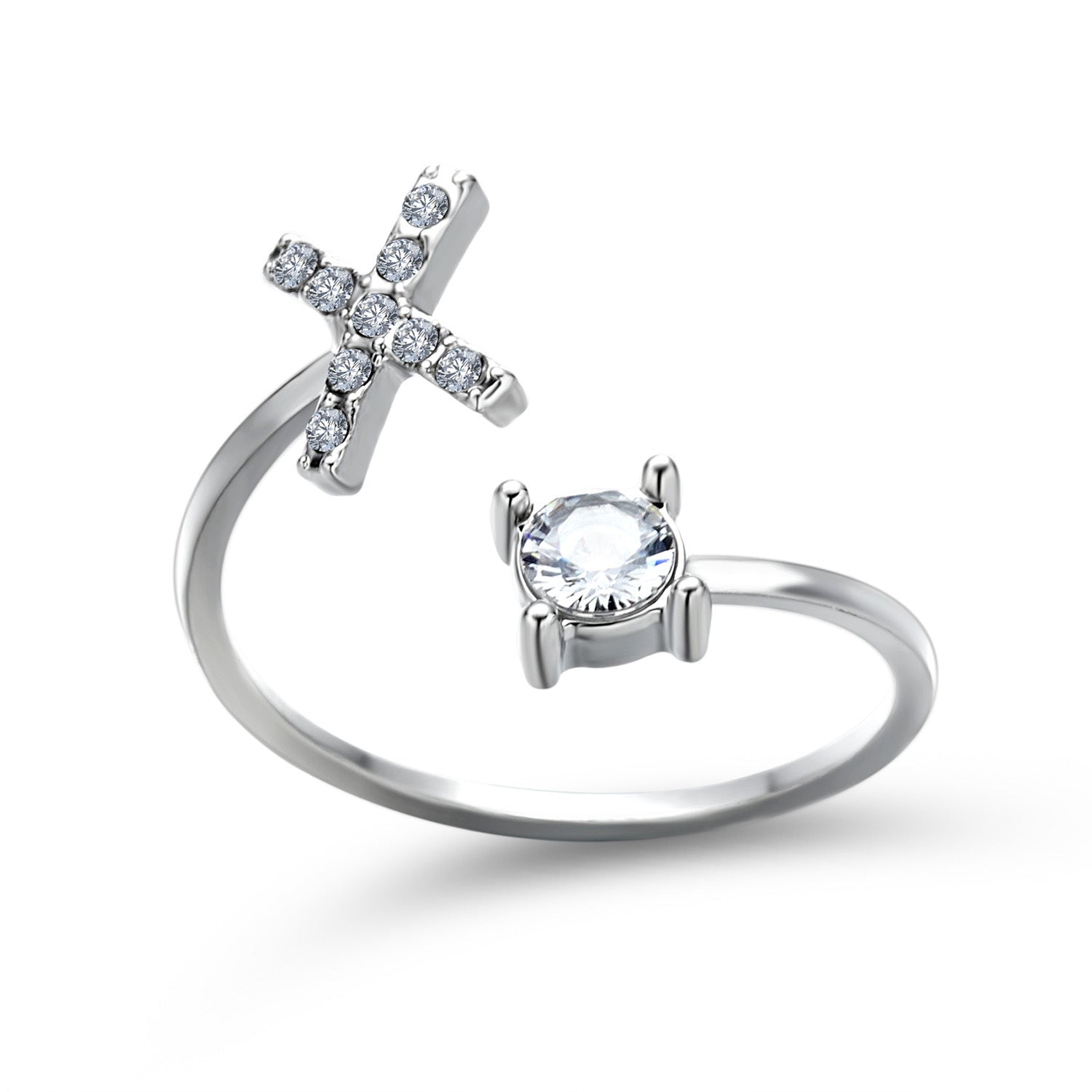 Personalized Diamond Initial Ring