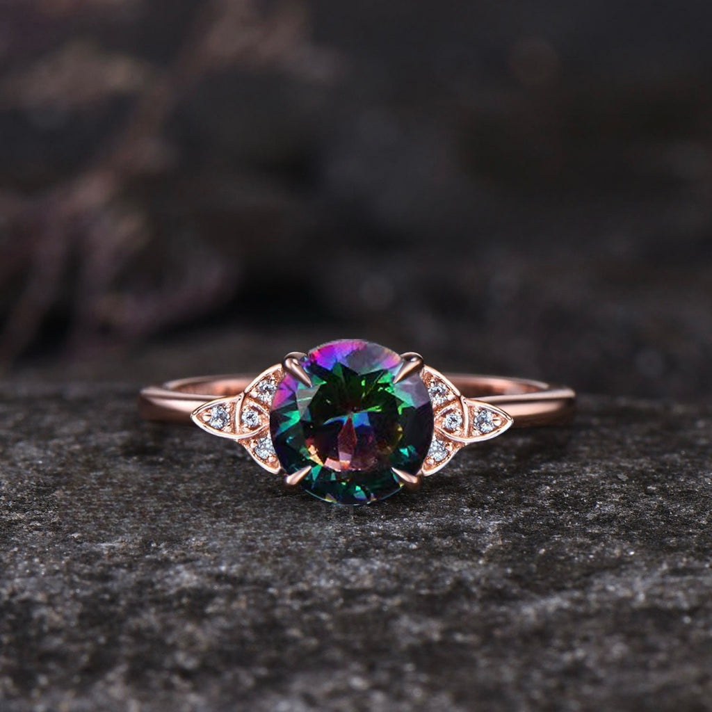 Krystal Crafts Aurora Fire Rainbow Crystal Ring