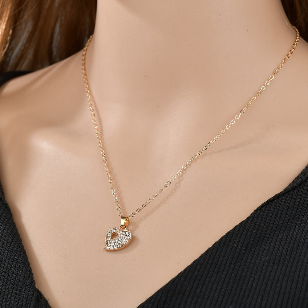 Gold Heart Jewelry Set