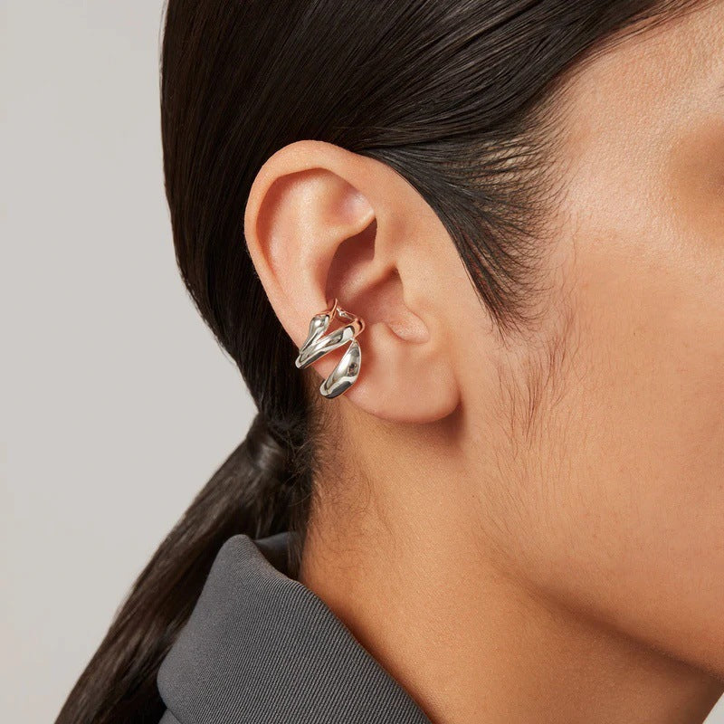 French Line Minimalist Multi-Layer Ear Cuff