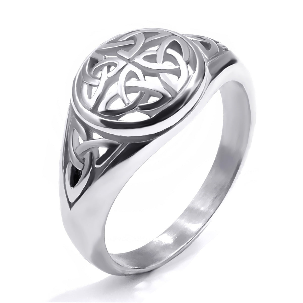 Celtic Knot Signet Ring – Vintage Celtic Symbol Stainless Steel Band