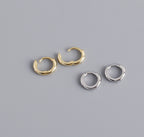 Classic Minimalist Gold Huggie Hoop Earrings