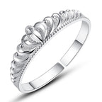 Crowned Open Cuff Bracelet with Ornate Sculpted Detail