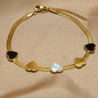 Heart Charm Necklace & Matching Bracelet Set