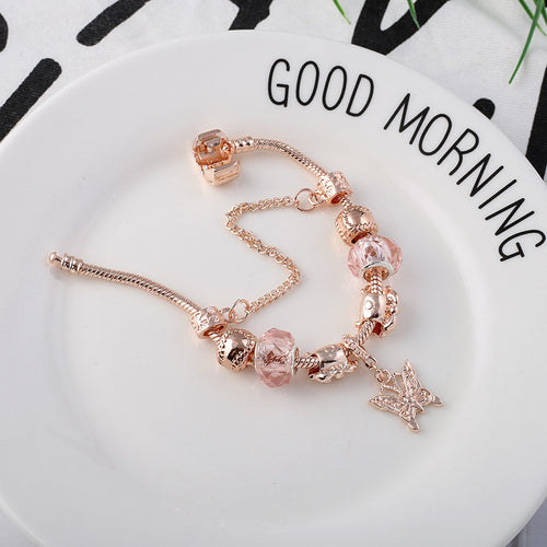 Charm Bracelet with Butterfly Pendant