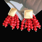 Vintage Wood Earrings Large Earrings