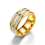Luxury Marquise-Cut Bridal Ring Set in Gold Finish