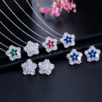 Crystal Flower Jewelry Set