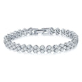 Linked Crystal Bracelet with Elegant Continuous Design