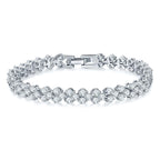 Linked Crystal Bracelet with Elegant Continuous Design