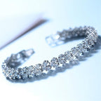 Linked Crystal Bracelet with Elegant Continuous Design
