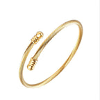 Twisted Cable Open Cuff Bracelet with Modern Edge