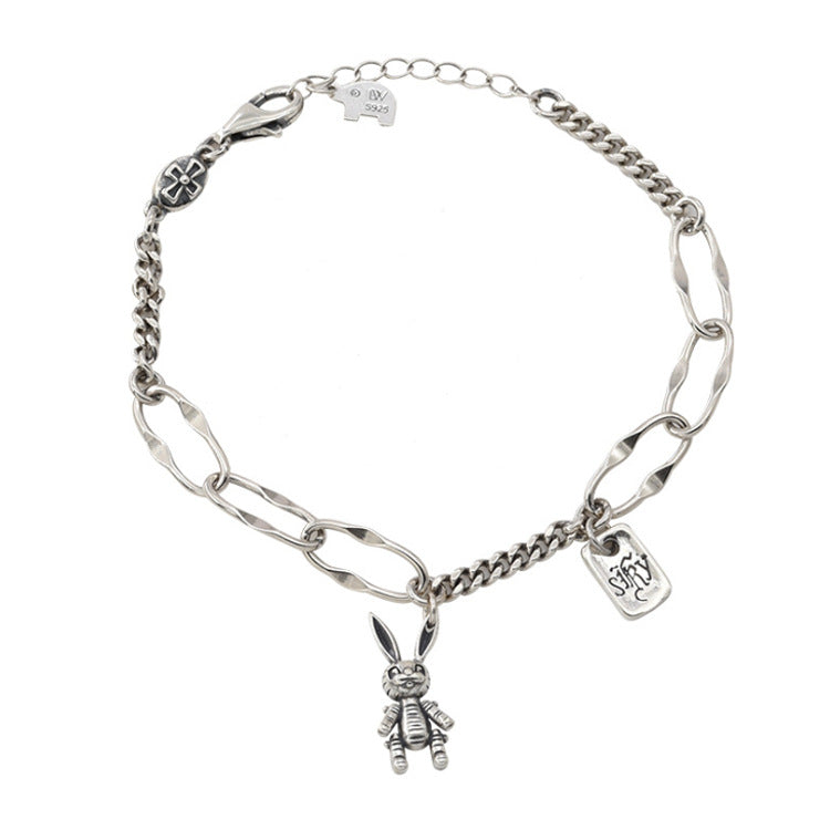 Mixed-Link Charm Bracelet with Contemporary Layered Style
