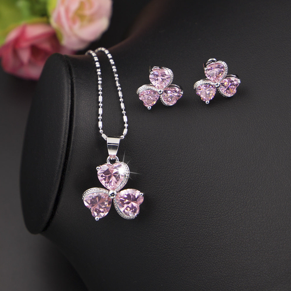 Clover Zircon Jewelry Set