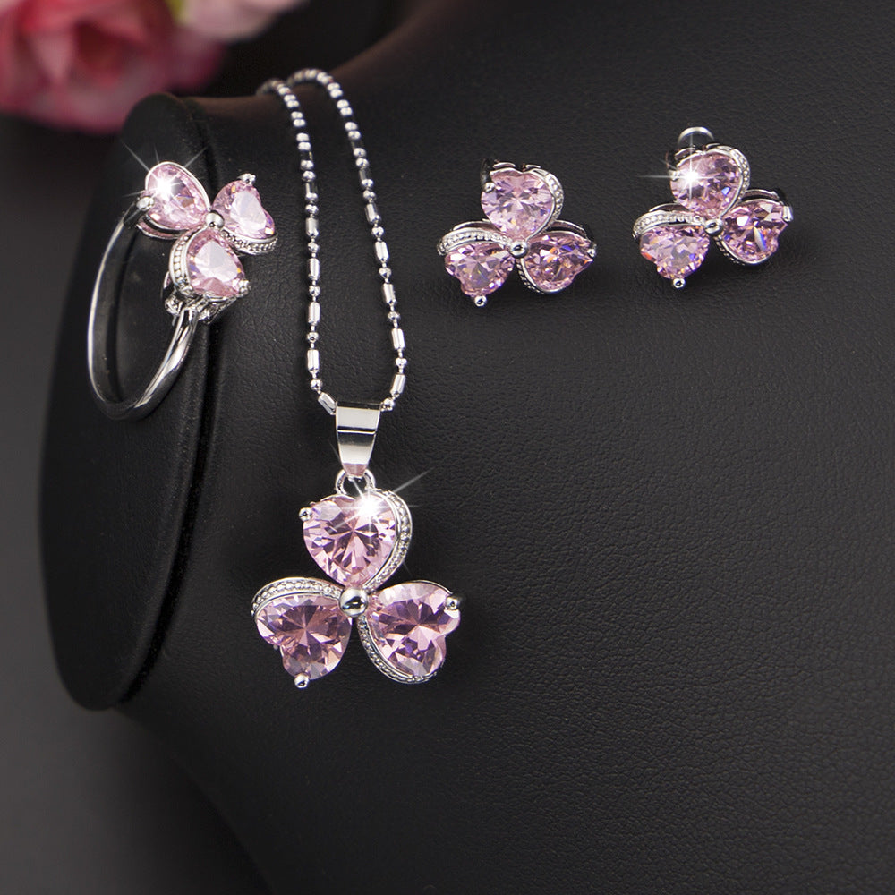 Clover Zircon Jewelry Set