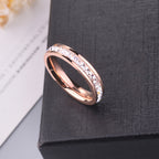 Rose Gold Eternity Band – Pavé CZ Wedding Ring