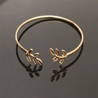 Heart Accent Open Cuff Bracelet with Delicate Sparkle Detail