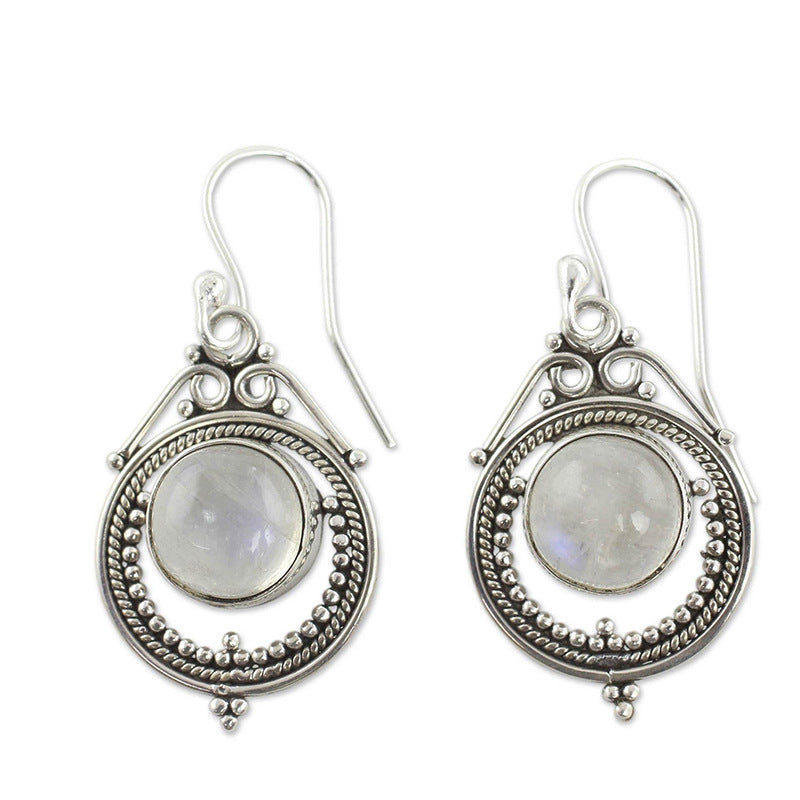 Vintage Moonstone Dangle Earrings