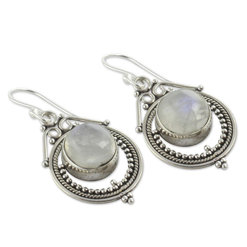 Vintage Moonstone Dangle Earrings