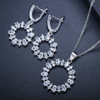 Elegant Crystal Circle Jewelry Set
