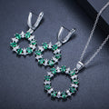 Elegant Crystal Circle Jewelry Set
