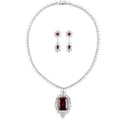 Luxury Crystal Jewelry Set with Radiant Gemstone Centerpiece