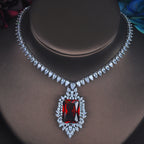 Luxury Crystal Jewelry Set with Radiant Gemstone Centerpiece