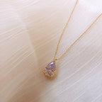Vintage Teardrop Crystal Necklace