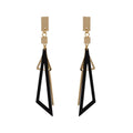 Modern Geometric Drop Earrings with Layered Design