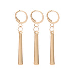 Minimalist Gold Bar Drop Earrings