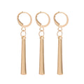 Minimalist Gold Bar Drop Earrings