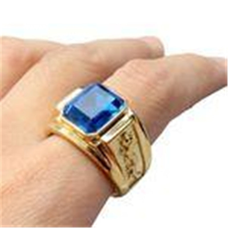 Square Cut Gemstone Ring – Bold Statement Signet Band