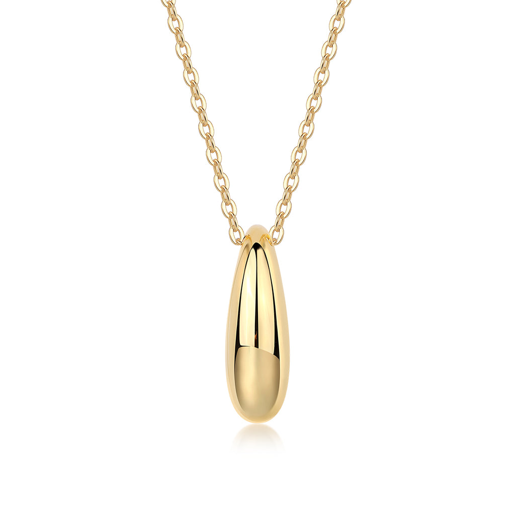 First Encounter Gold Oval Pendant Necklace